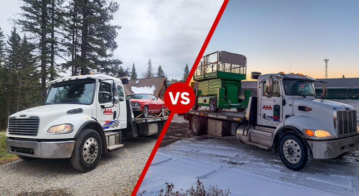 The Difference Between Equipment Hauling and Vehicle Towing