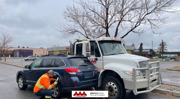 Flat deck wrecker in Calgary